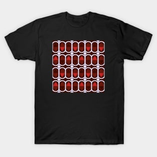 Retro Inspired Ruby Red Pattern T-Shirt